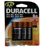 Pilas AA Duracell alcalinas en blister de 4